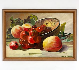 20TH CENTURY DANISH STILL LIFE PAINTING O/C