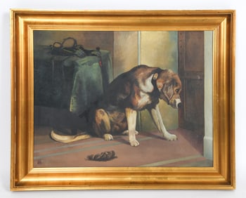 AFTER E. H. LANDSEER(1802-1873) WAITING FOR MASTER
