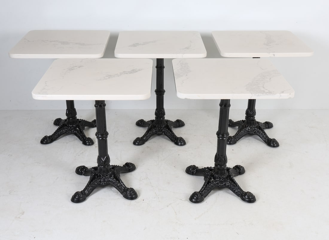 CAESARSTONE TOP IRON BASE CAFE TABLES (1 of 9)