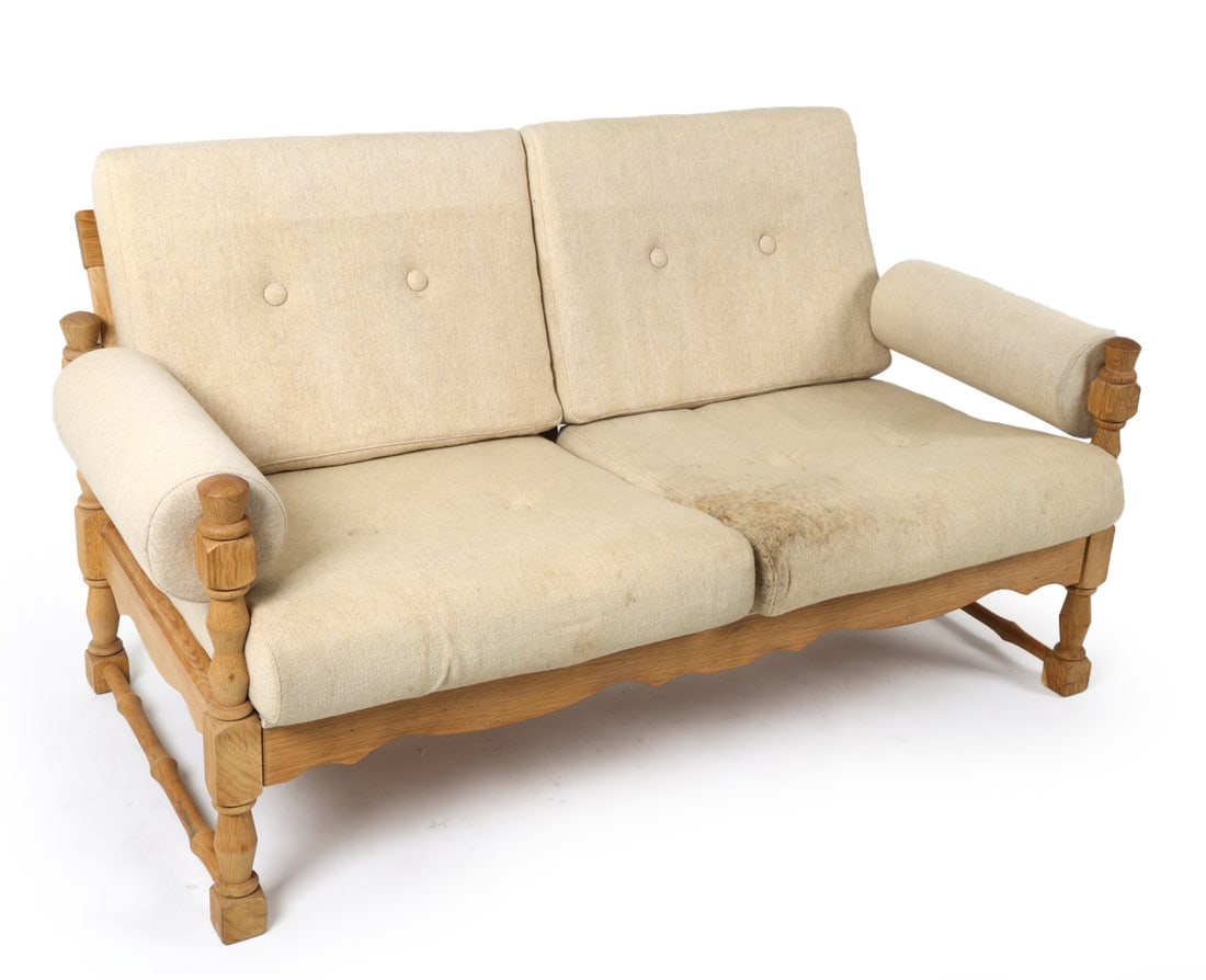 HENNING KJAERNULF STYLE DANISH OAK SOFA C. 1960S (1 of 14)