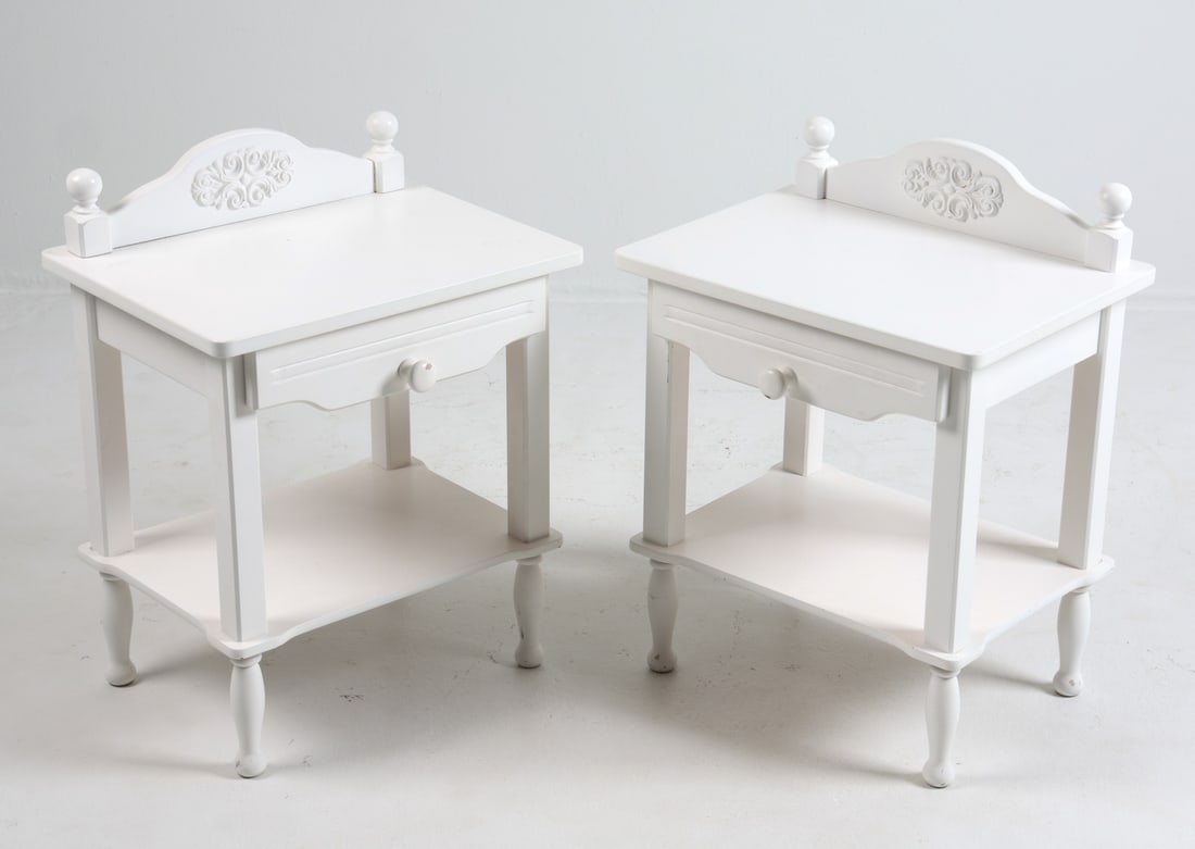 PAIR OF VINTAGE SCANDINAVIAN PAINTED SIDE TABLES (1 of 14)