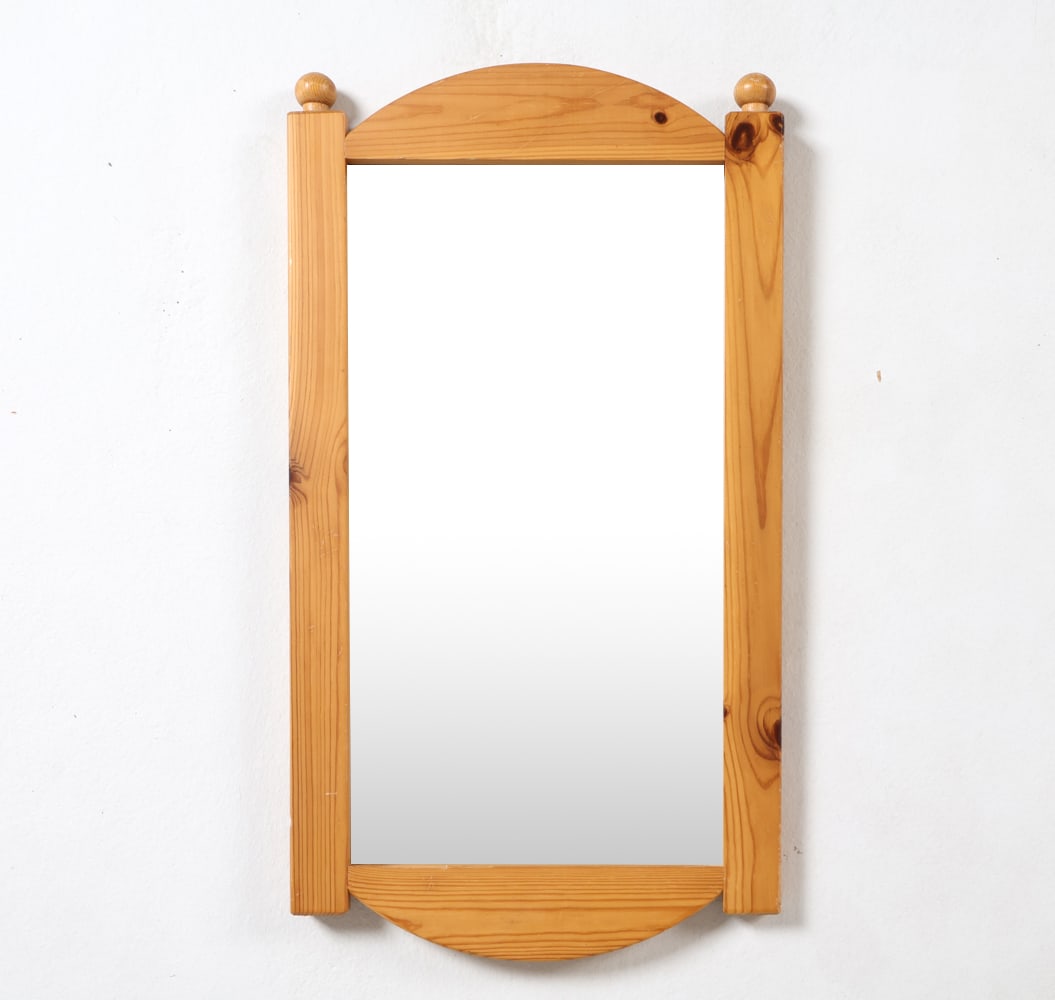 SWEDISH PINE WALL MIRROR C. 1970S (1 of 7)
