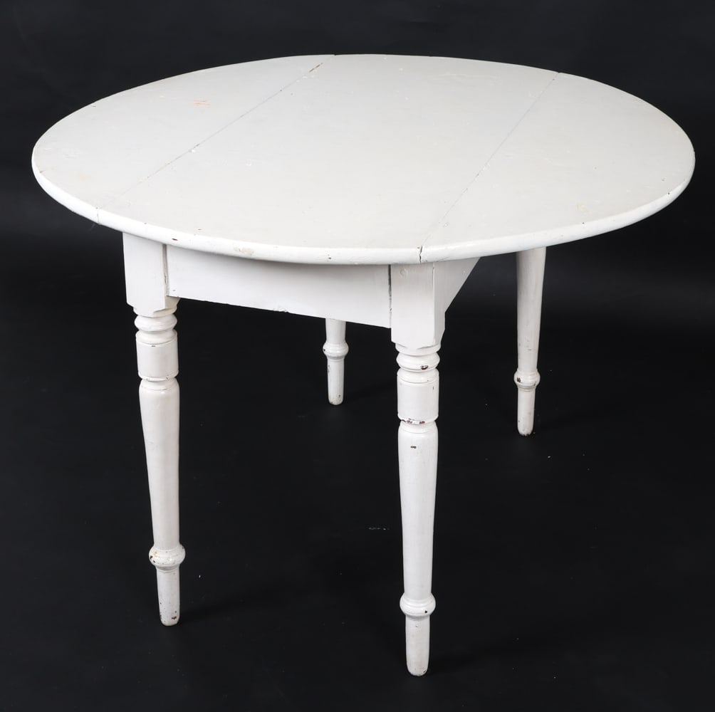 ANTIQUE SCANDINAVIAN PAINTED DROP-LEAF TABLE (1 of 16)