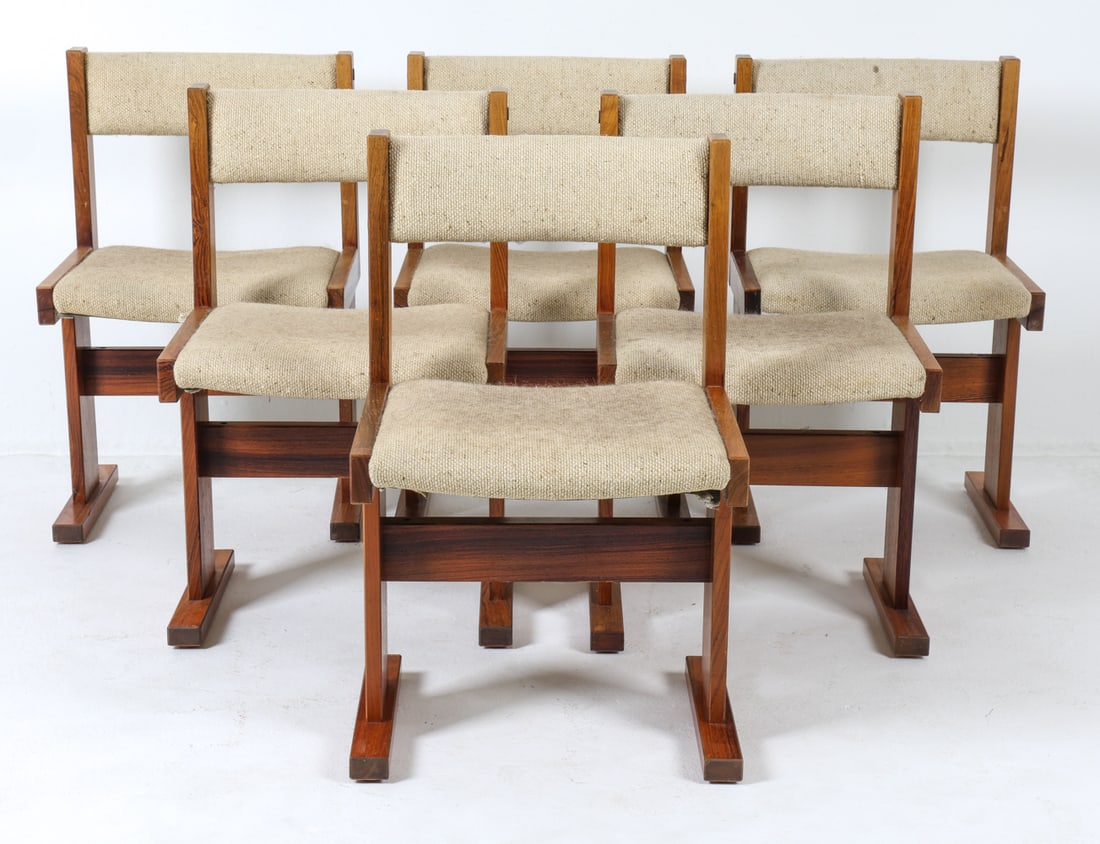(6) POUL H. POULSEN ROSEWOOD DINING CHAIRS 1970S (1 of 8)