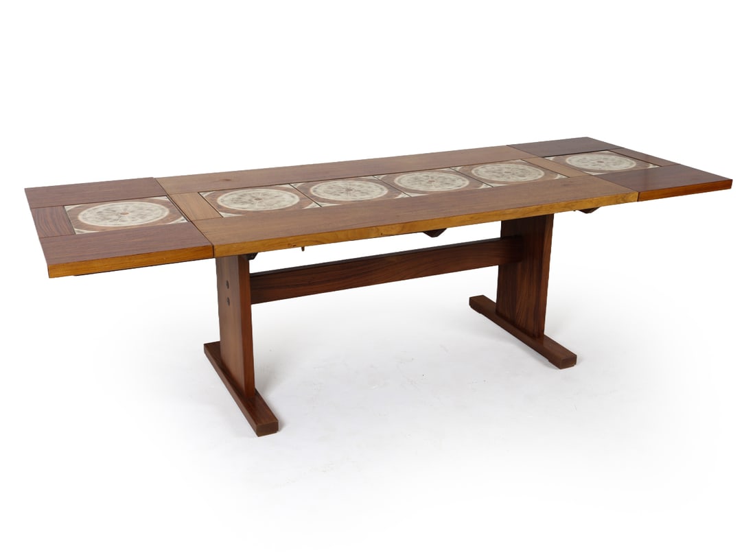 ATTR. POUL POULSEN ROSEWOOD & TILE DINING TABLE (1 of 19)