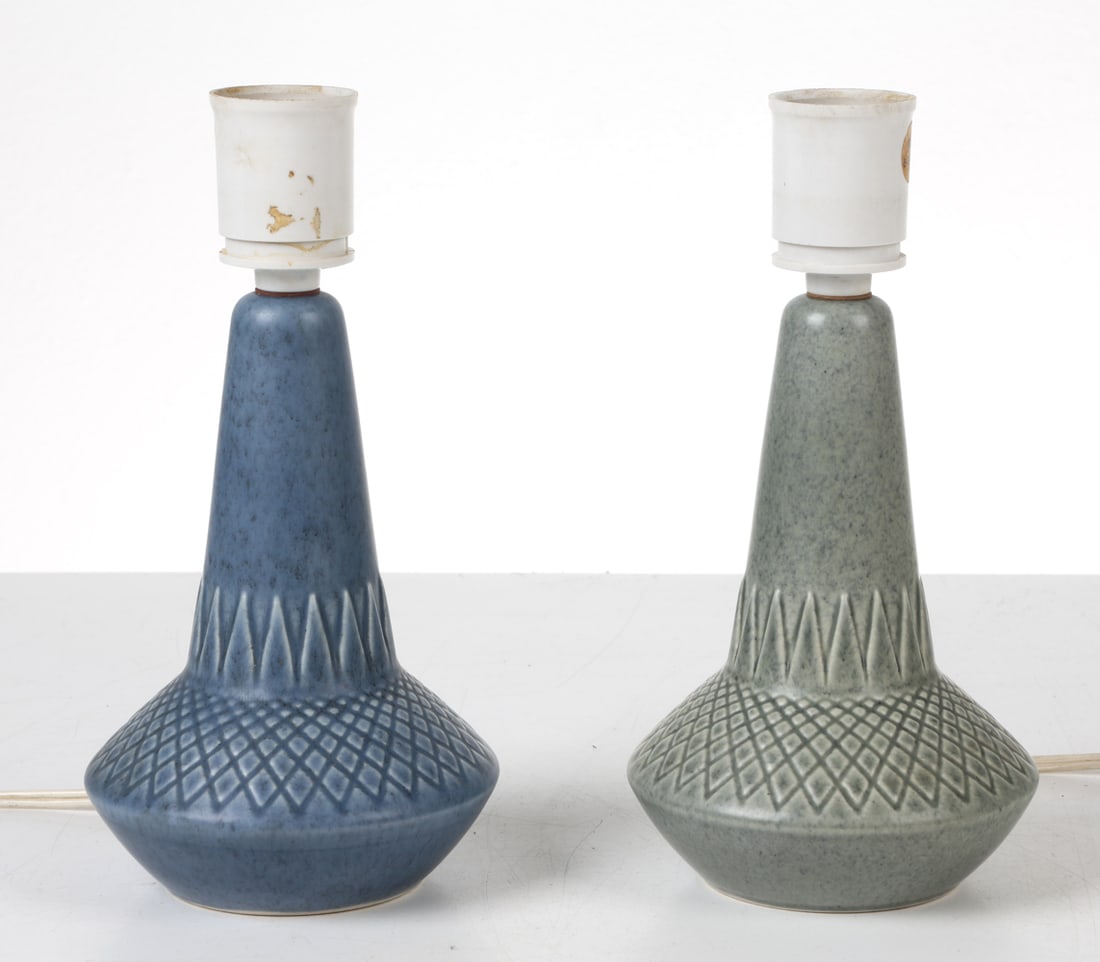 PAIR OF SOHOLM DANISH CERAMIC TABLE LAMPS C. 1970S (1 of 10)