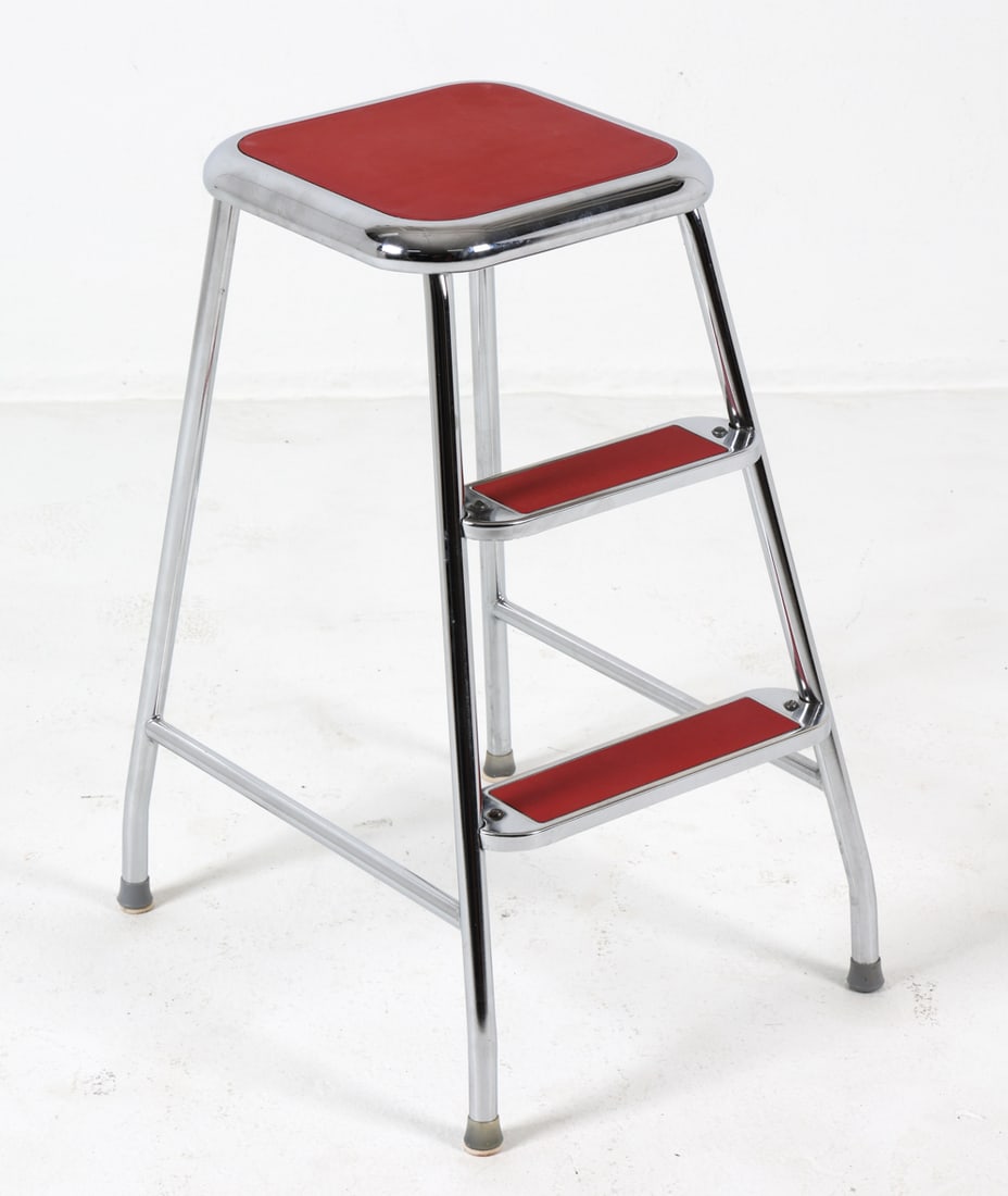 LINDQVIST SWEDISH STEEL STEP STOOL C. 1960S (1 of 13)