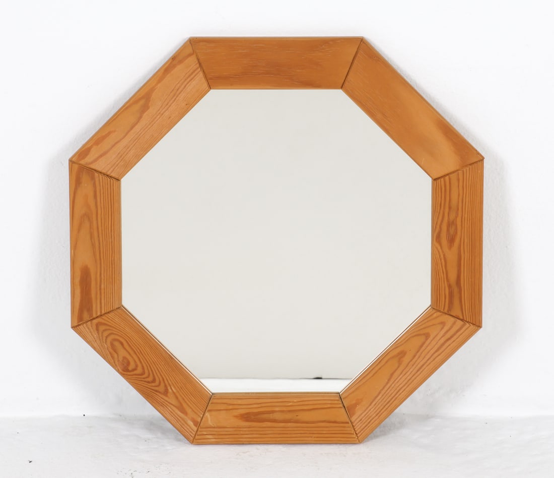 MID-CENTURY SWEDISH PINE MIRROR C. 1970S (1 of 4)