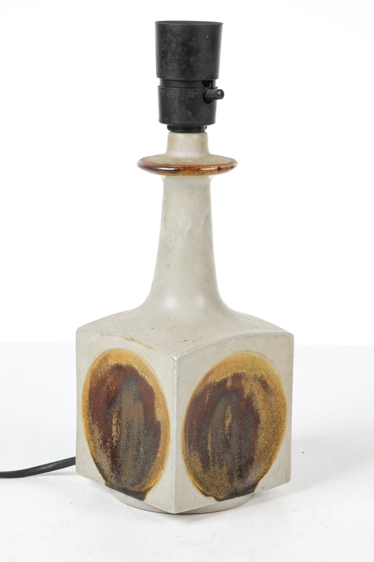 ATTR. KNABSTRUP DANISH CERAMIC TABLE LAMP C. 1960S (1 of 9)
