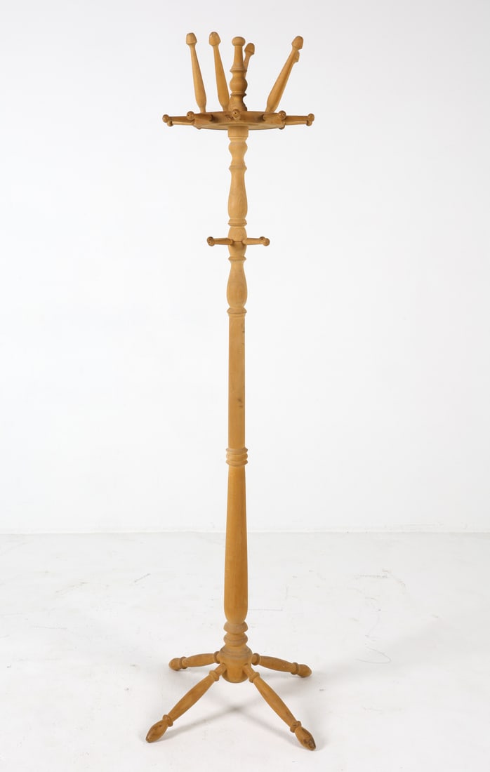MID-CENTURY DANISH BEECH COAT RACK 1970S (1 of 8)