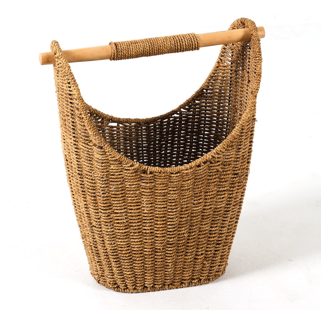 MID-CENTURY DANISH SEAGRASS BASKET C. 1970S (1 of 11)