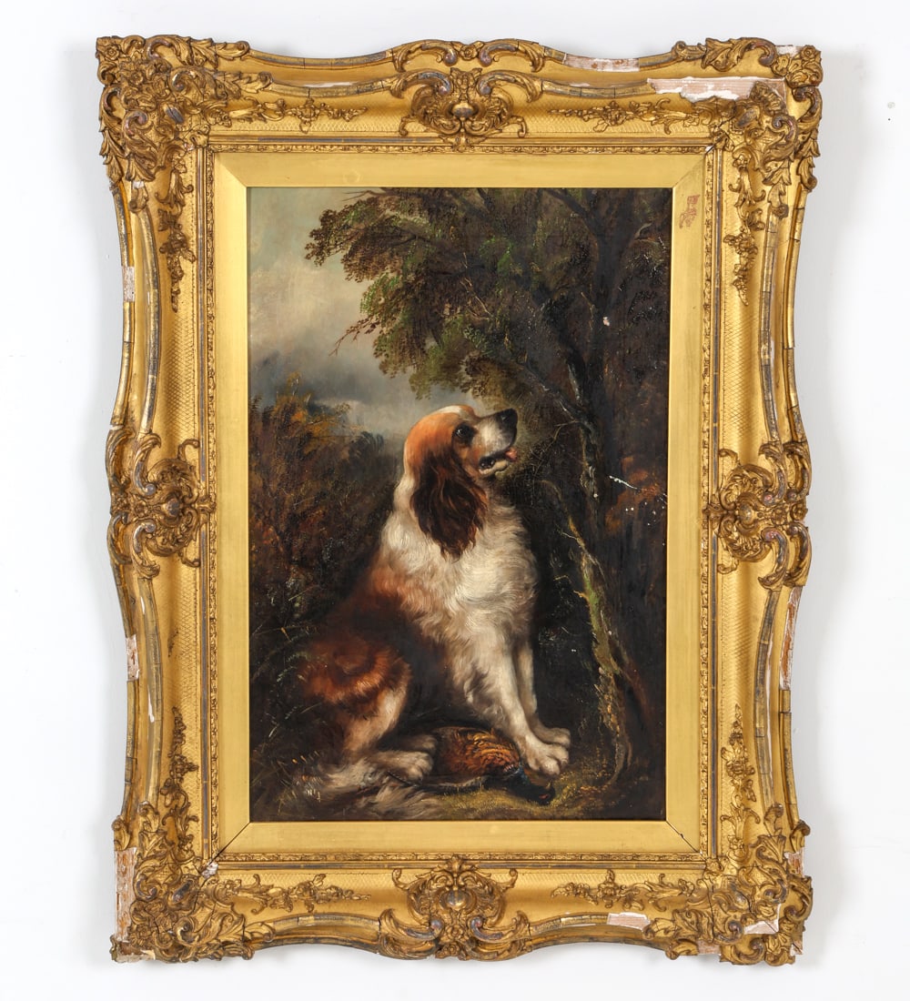 ANTIQUE PORTRAIT OF A DOG O/C (1 of 11)