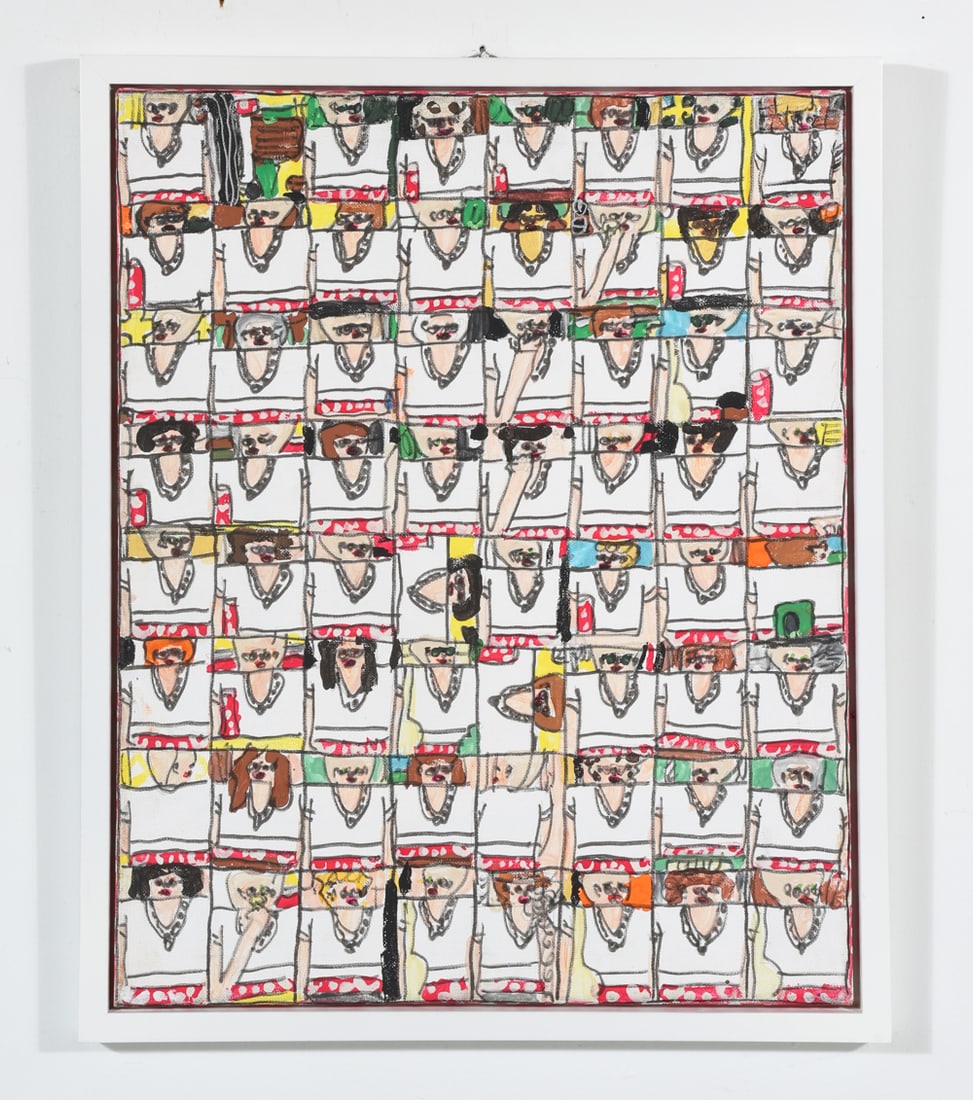 SUSAN BROWN (21ST C.) MIXED MEDIA ABSTRACT (1 of 7)