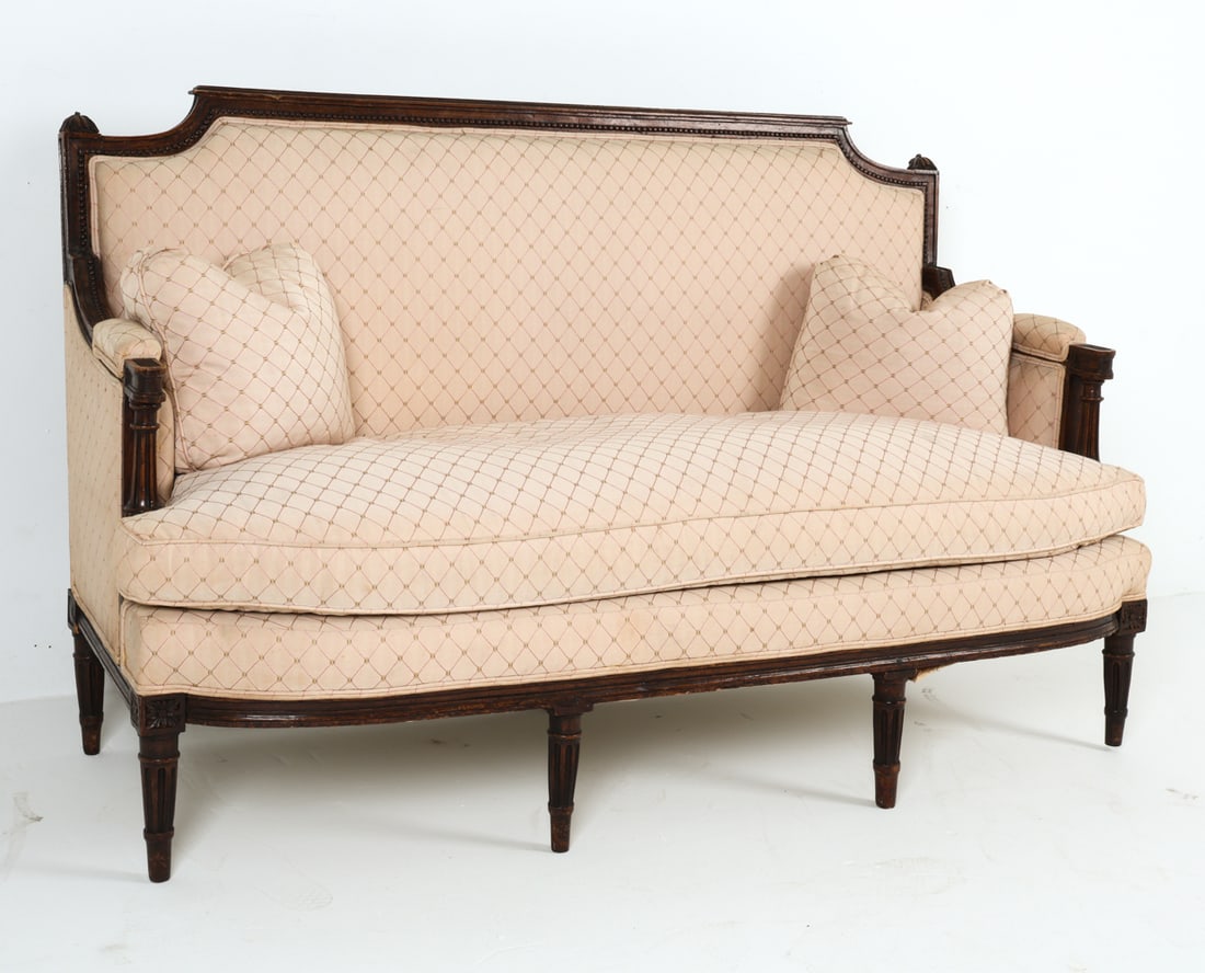 LOUIS XVI STYLE SOFA AND PILLOWS 19TH C. (1 of 11)