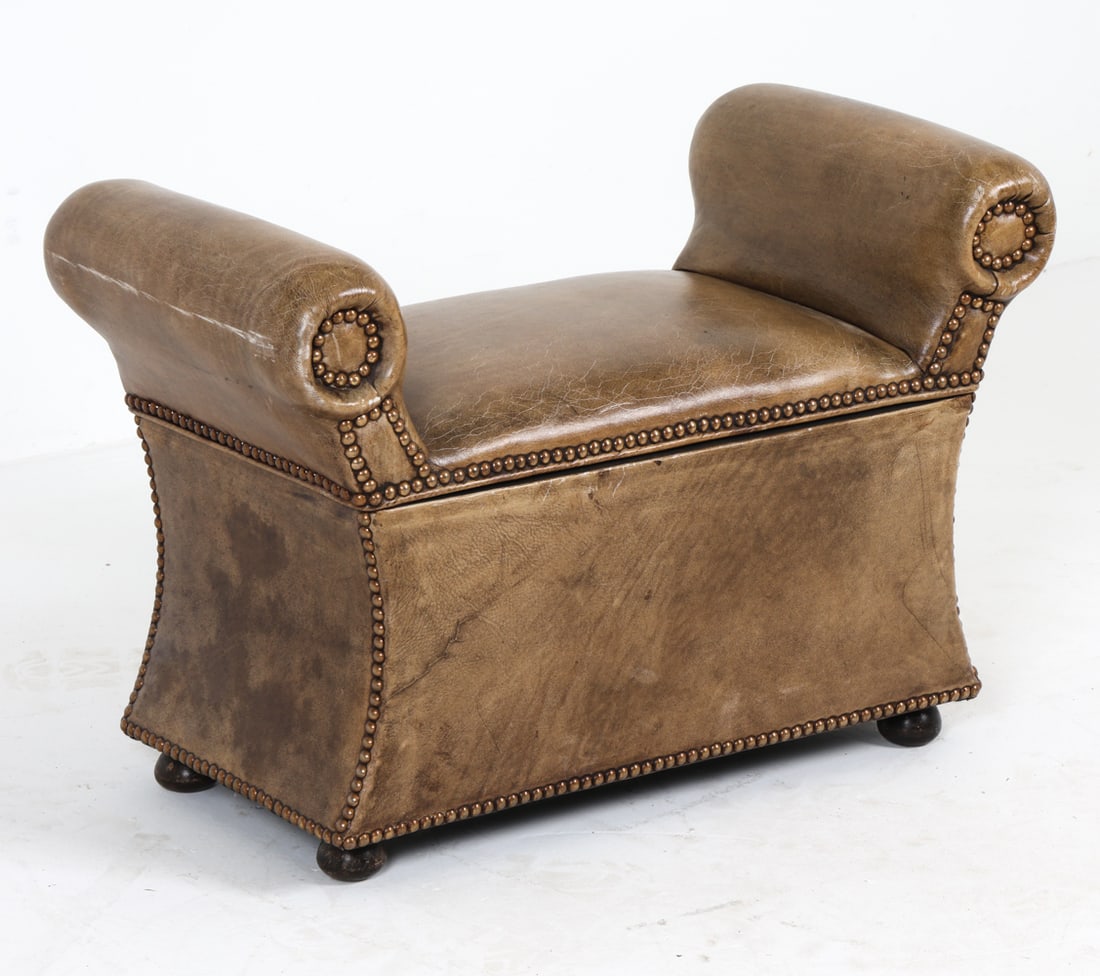 LEATHER BENCH W/ STORAGE (1 of 10)