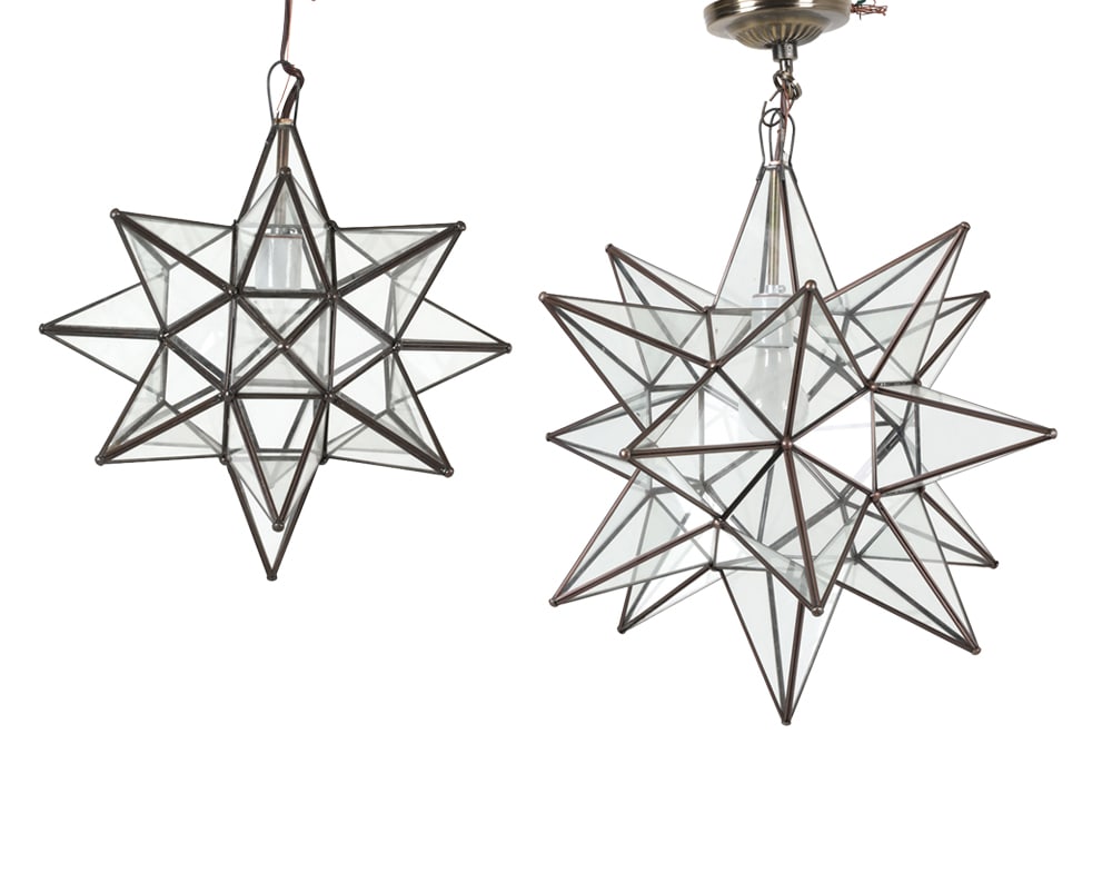 (2) MORAVIAN STAR PENDANT LIGHTS (1 of 11)