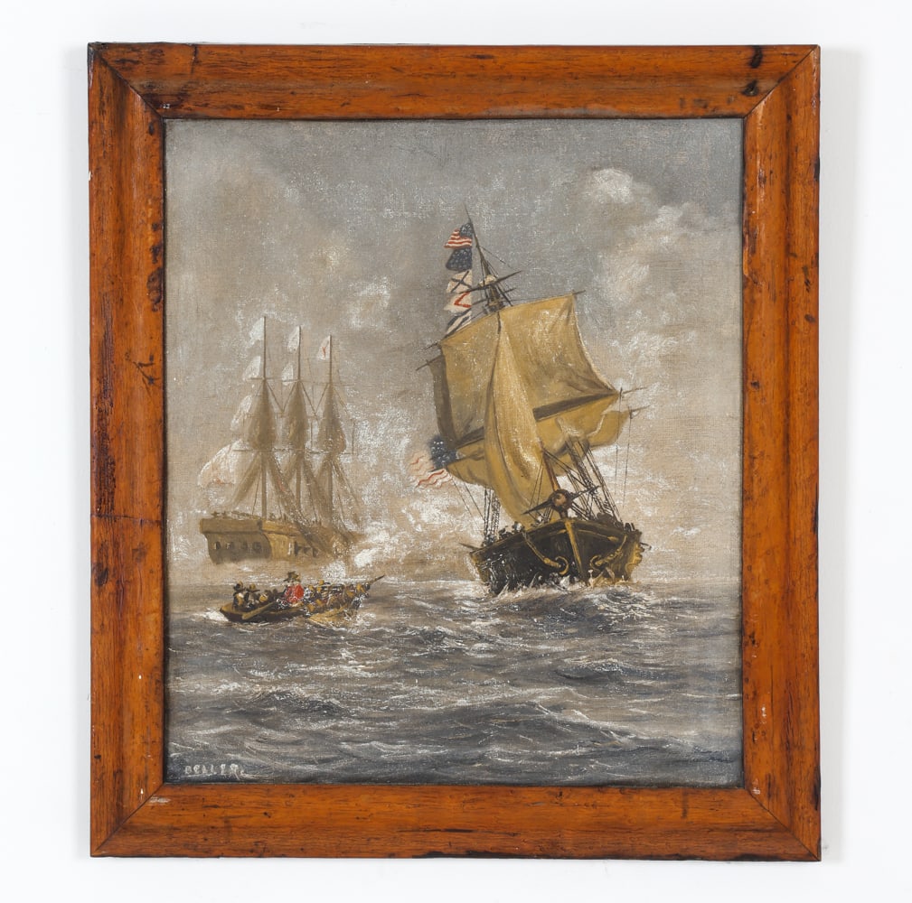 BELLER (20TH C.) SEASCAPE WITH SHIPS O/C (1 of 6)