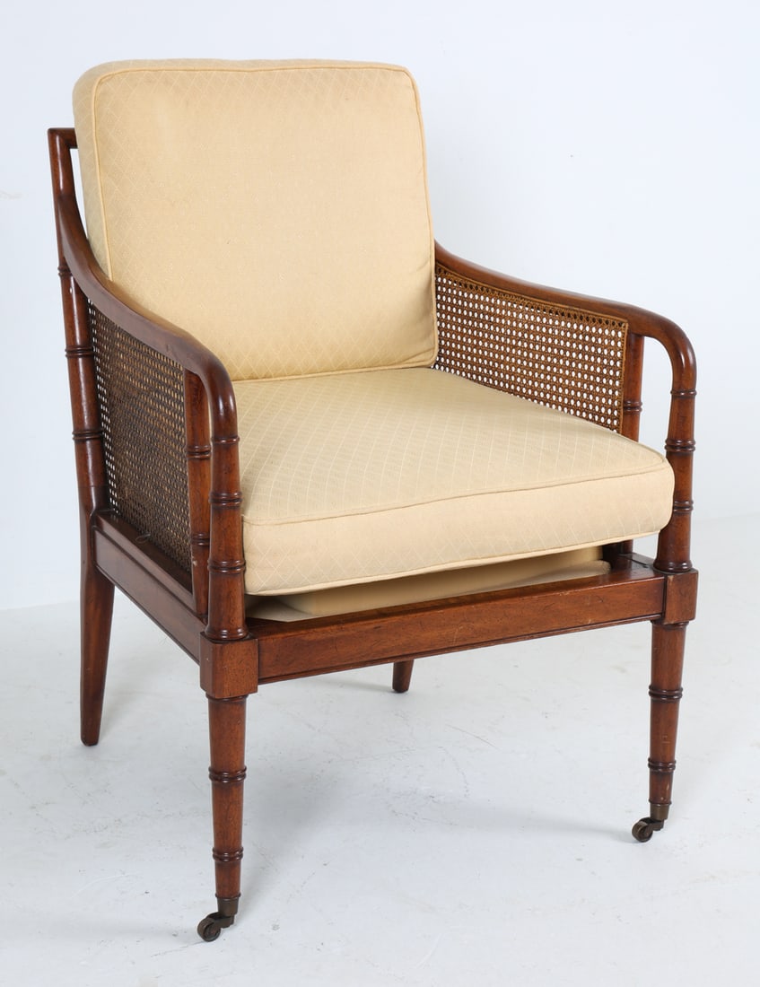 REGENCY STYLE CANED ARMCHAIR (1 of 11)