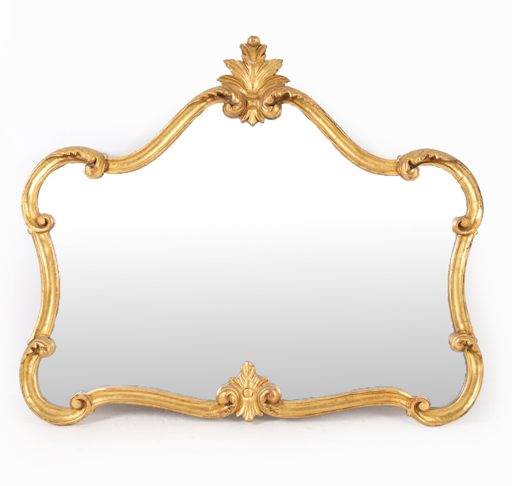 ANTIQUE ITALIAN GILT WALL MIRROR (1 of 5)