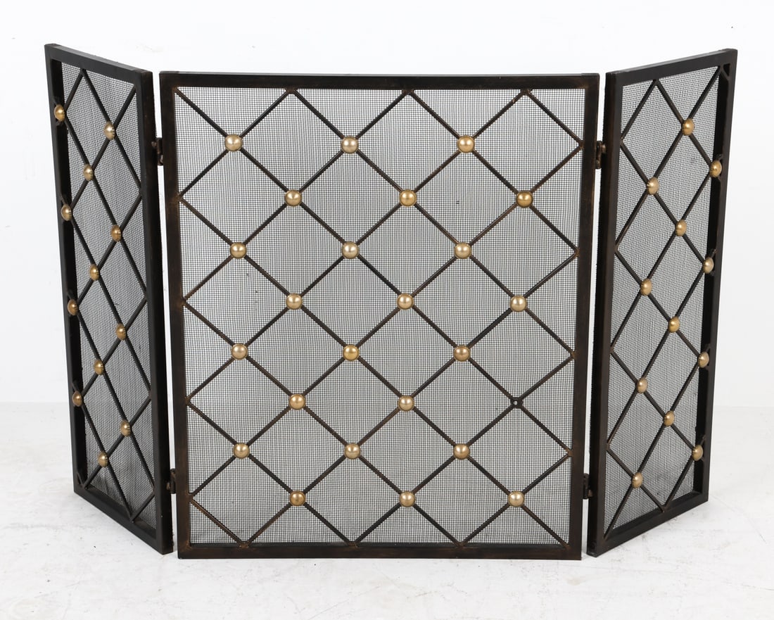 CONTEMPORARY IRON FIRESCREEN (1 of 7)