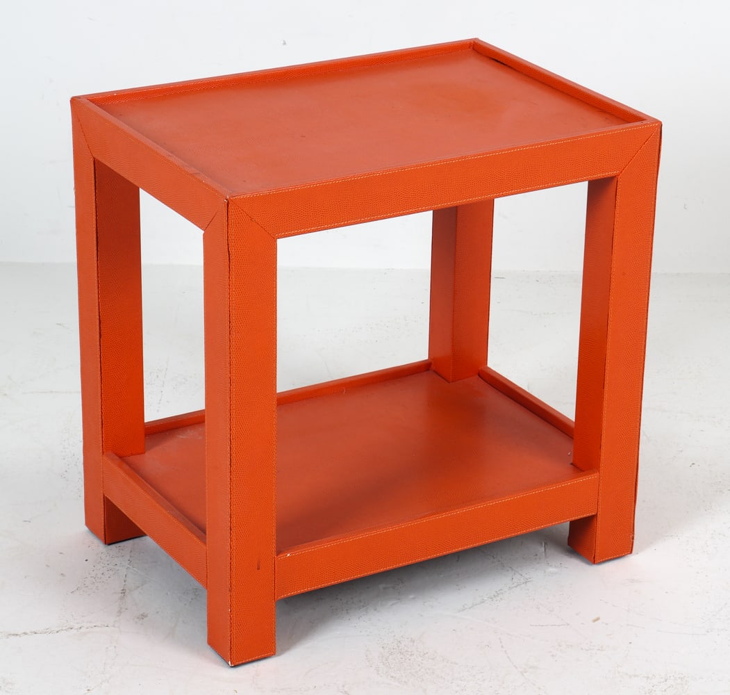 DRANSFIELD & ROSS LEATHER SIDE TABLE (1 of 11)