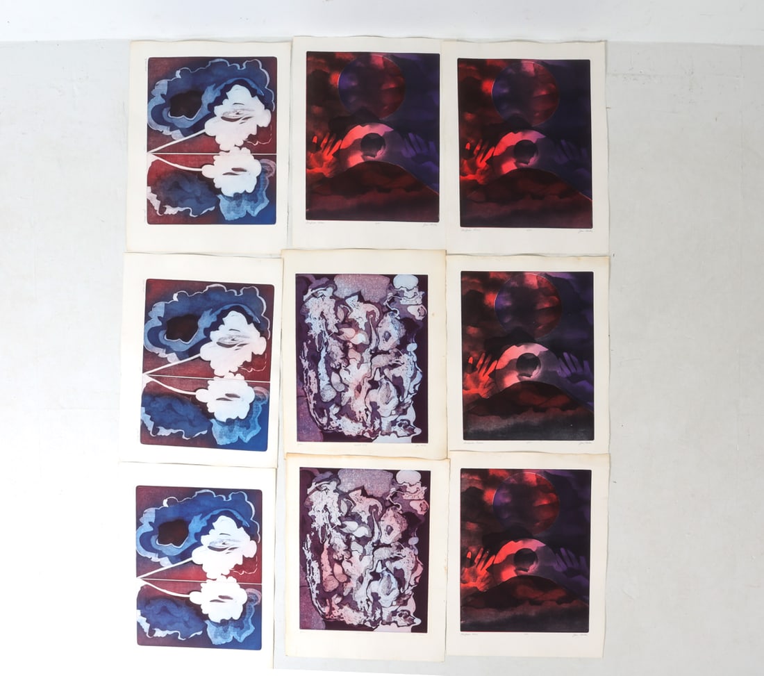 JOAN MILLER (20TH C.) ABSTRACT PRINT GROUPING (1 of 12)