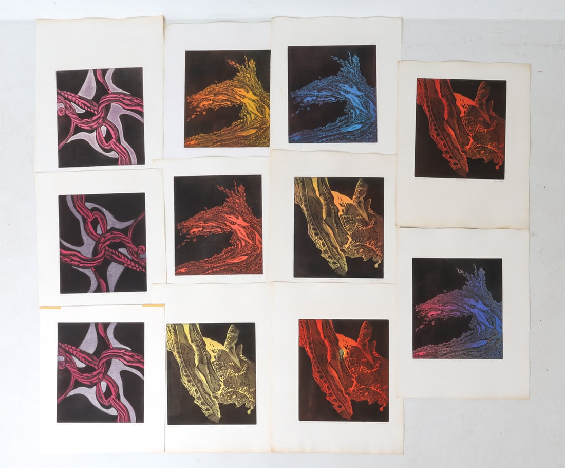JOAN MILLER (20TH C.) ABSTRACT PRINT GROUPING (1 of 10)