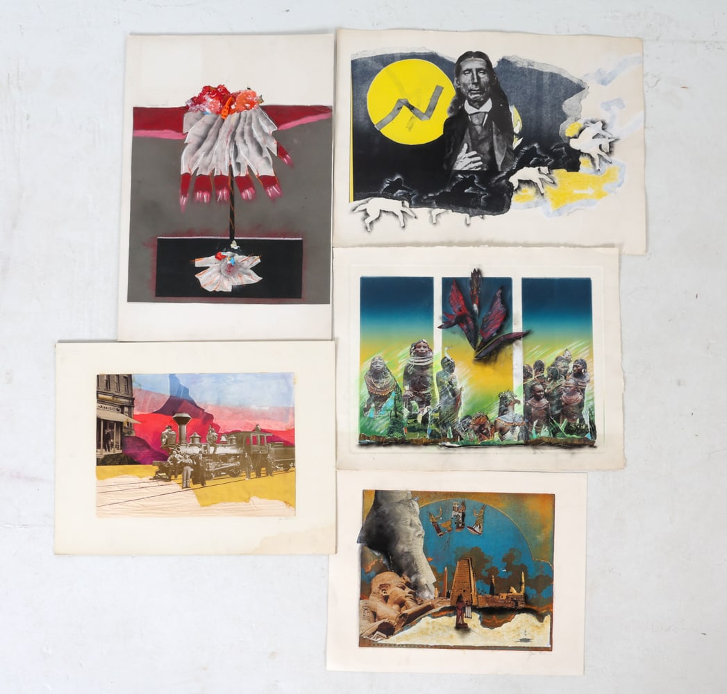 JOAN MILLER (20TH C.) ABSTRACT COLLAGE GROUPING (1 of 15)