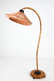 MARKSLOJD SWEDISH BEECH FLOOR LAMP C. 1960S