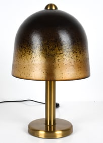 PEILL & PUTZLER GERMAN GLASS & BRASS LAMP C. 1970S