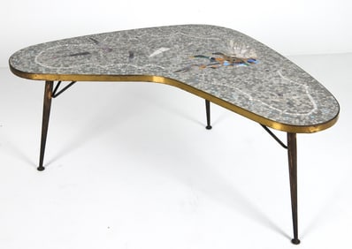 ATTR. BERTHOLD MULLER BOOMERANG TILE COFFEE TABLE