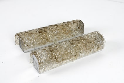 ATTR. HELENA TYNELL GLASS WALL SCONCES C. 1960S