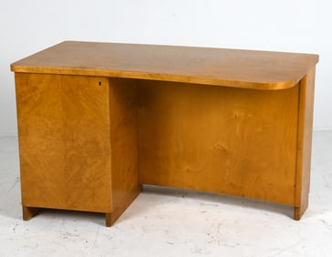 SWEDISH MODERN BEECH DOUBLE-SIDED DESK C. 1930S