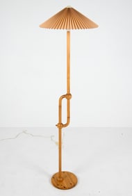 MID-CENTURY SWEDISH PINE FLOOR LAMP C. 1970S
