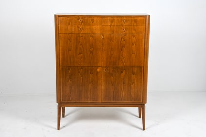 ATTR. BODAFORS SWEDISH WALNUT HIGHBOARD C. 1930S