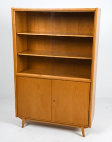 HELLERAU STYLE GERMAN BEECH HIGHBOARD 1950S