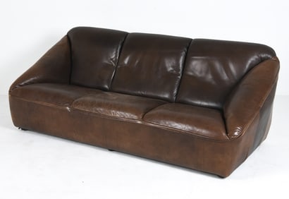 STYLE OF GERARD VAN DE BERG M.'RINGO' LEATHER SOFA