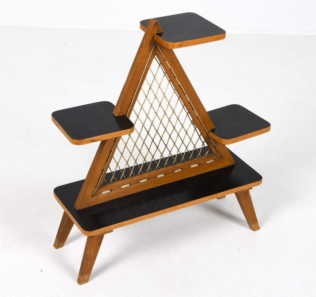 MID-CENTURY GERMAN WALNUT PLANTER C. 1950S (1 of 12)