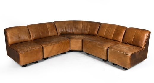 HOFFMANN COR 'ALPHA' LEATHER SECTIONAL SOFA 1970S