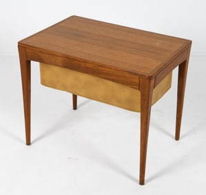 KARL EDVARD KORSETH STYLE TEAK SEWING TABLE 1950S