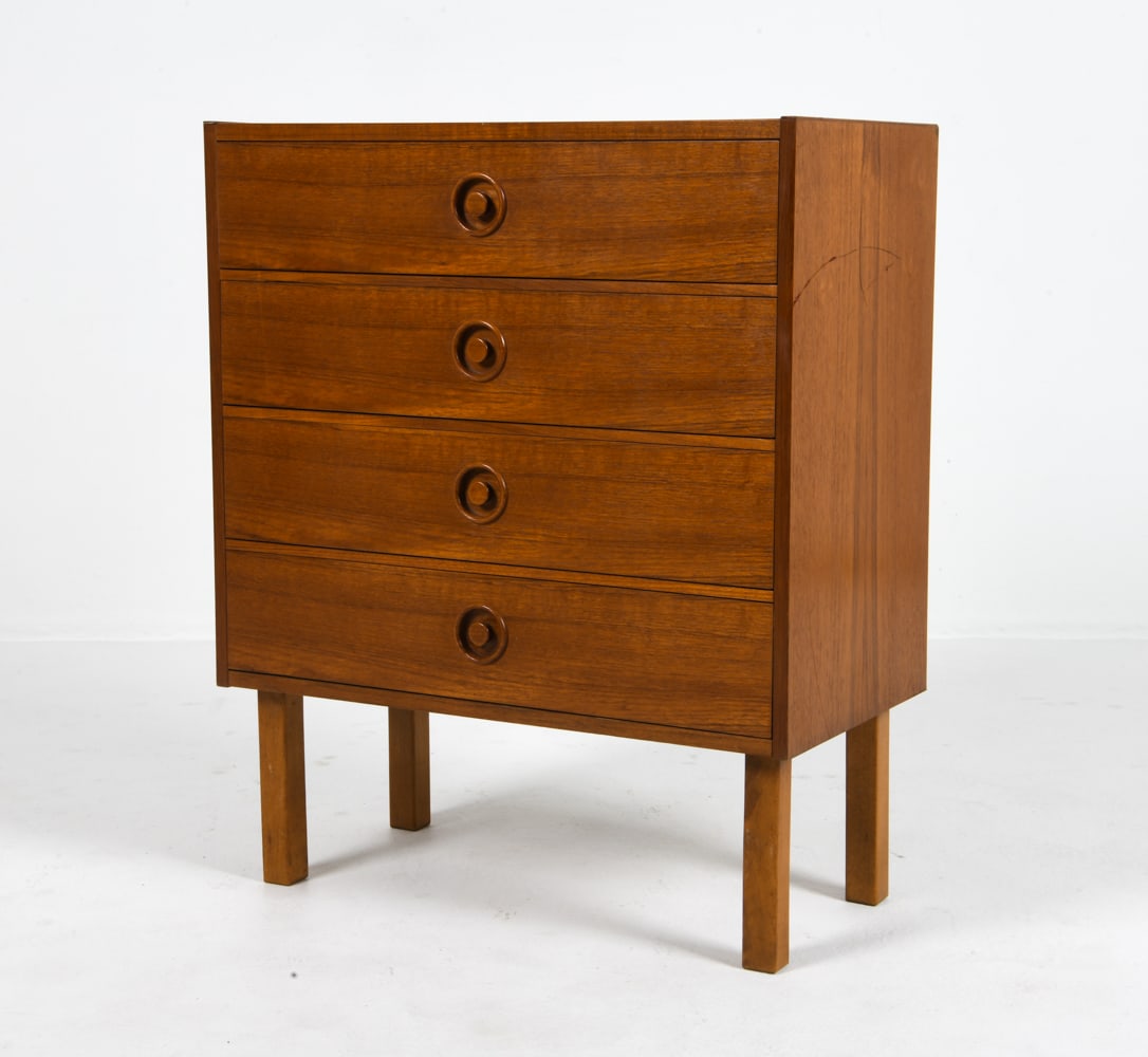 SVERIGES SMI SWEDISH TEAK CHEST OF DRAWERS 1960S (1 of 15)