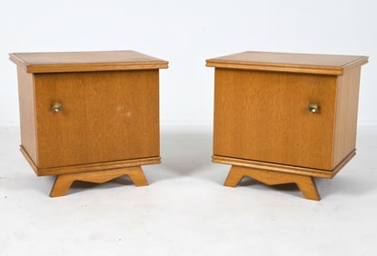 PAIR OF DUTCH OAK NIGHTSTANDS C. 1950S