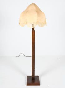 ART DECO SWEDISH OAK FLOOR LAMP C. 1970S