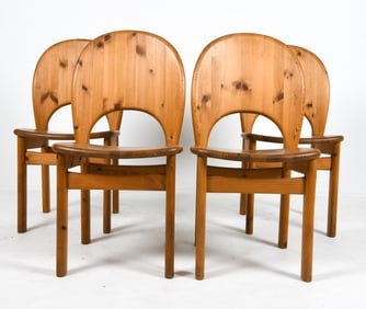 (4) NIELS KOEFOED GLOSTRUP PINE DINING CHAIRS