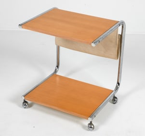 TOMAS JELINEK 'STRAJK' ROLLING SIDE TABLE C. 1970S