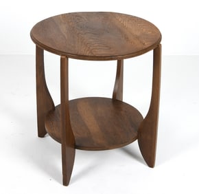 DUTCH ART DECO OAK SIDE TABLE C. 1930S