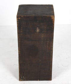 DUTCH SOLID OAK PILLAR PEDESTAL STAND C. 1930S