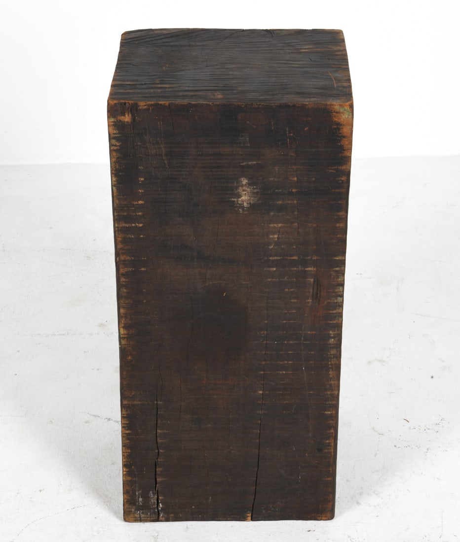 DUTCH SOLID OAK PILLAR PEDESTAL STAND C. 1930S (1 of 9)