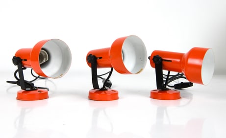 (3) MID-CENTURY SPACE AGE DESK LAMPS C. 1970S