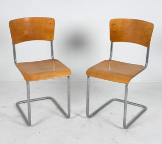 PAIR OF GISPEN BAUHAUS MODEL 108 CHAIRS C. 1950S